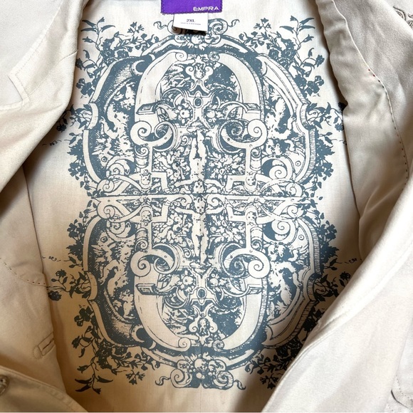 Empra Men’s Blazer.   Sz 2XL.   Light Tan w/ Brown Embroidery - Picture 5 of 8